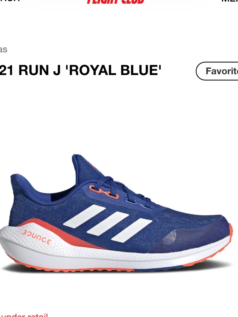 NEW NEVER WORN adidas EQ21 Run J Men’s Size 7 – Royal Blue